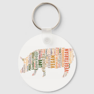 Vegan mosaic keychain