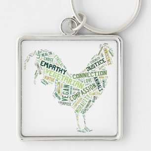 Vegan Mosaic Keychain