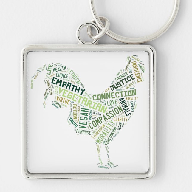 Vegan Mosaic Keychain (Front)