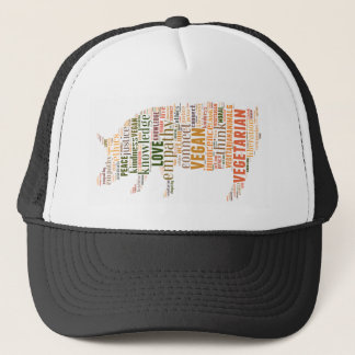 Vegan mosaic trucker hat
