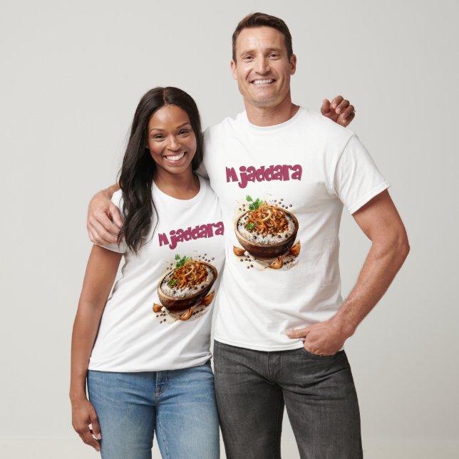 Vegan Mujaddara Arabic Food Lentils مجدرة عدس T-Shirt (Unisex)