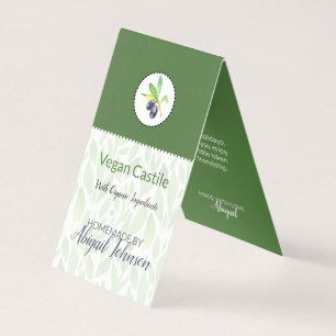 Vegan Olive Oil Homemade Bath & Body Label   Tag