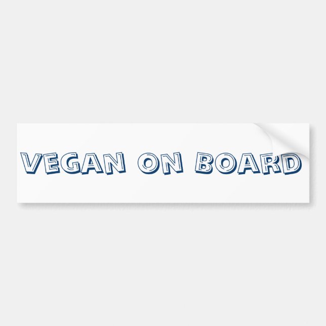 Vegan on Board Bumper Sticker (Front)