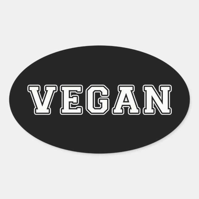 Vegan Oval Sticker (Front)
