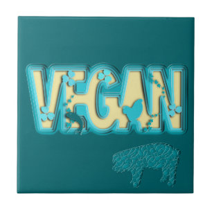 Vegan paper cut-out tile