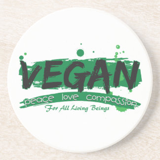 Vegan Peace Love Compassion Coaster