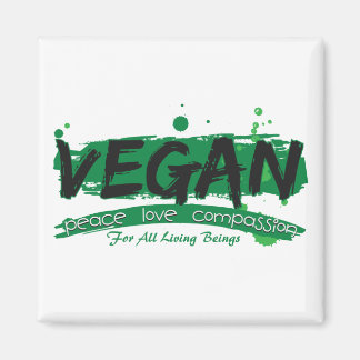 Vegan Peace Love Compassion Magnet