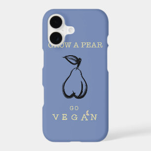 Vegan phone case. Grow a pear design.