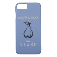 Vegan phone case. Grow a pear design.