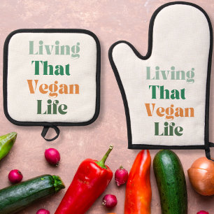 Vegan Phrase  Oven Mitt & Pot Holder Set