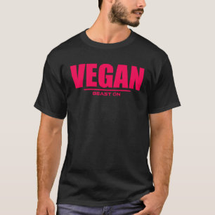Vegan Pink Red Training Gym Fitness Motivation Say T-Shirt