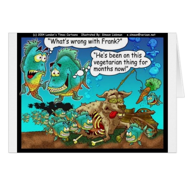 Vegan Pirahanas Drôle Offbeat Dons (Devant horizontal)