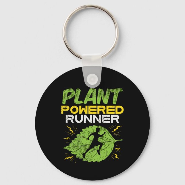 Vegan - Plant Powered Runner Keychain (Front)