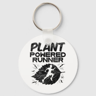 Vegan - Plant Powered Runner Keychain