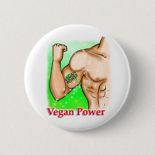 vegan power 2 inch round button