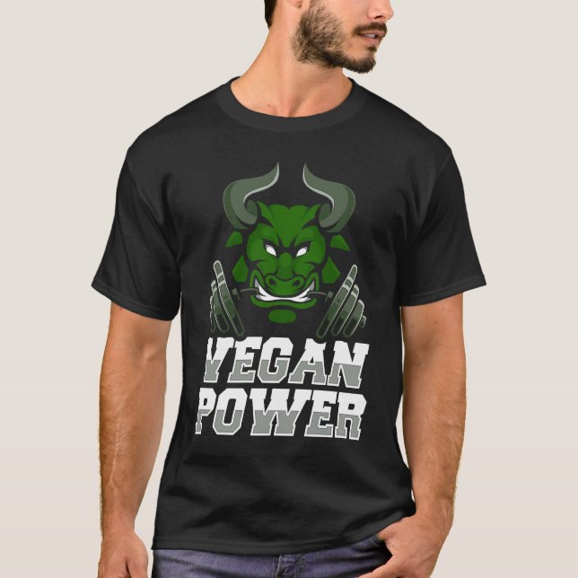 Vegan Power Bull T-Shirt (Front)