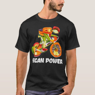 Vegan Power Funny Veggie Racing Cyclist Vegetarian T-Shirt