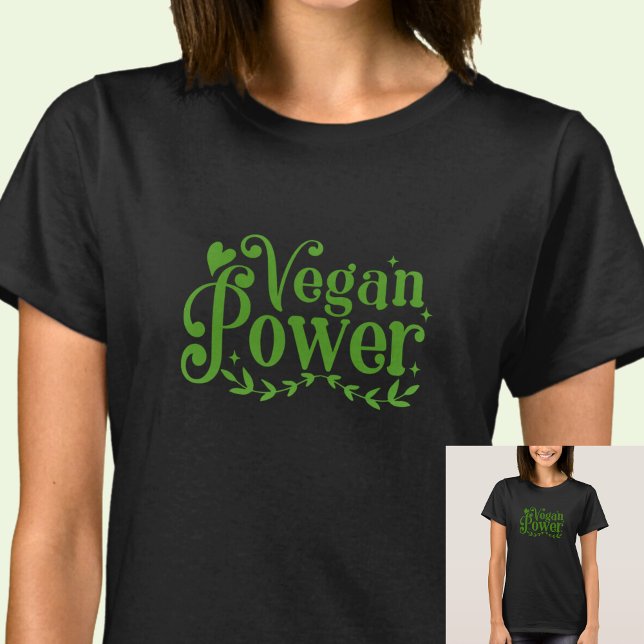 Vegan Power - on Dark Colour T-Shirt (Creator Uploaded)