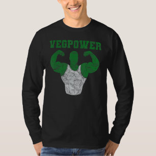 Vegan Power Vegetarian Plant Muscle Bodybuilding W T-Shirt