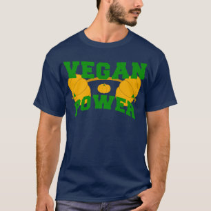 Vegan Power Vegetarian Plant Pumpkin Bodybuilding T-Shirt