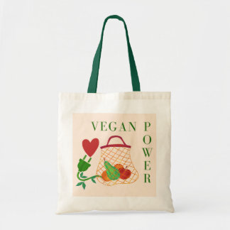 Vegan Power Veggie Charger Sac fourre-tout coeur