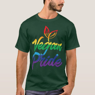 Vegan Pride Gay Lesbian LGBT Flag Vegetarian  T-Shirt