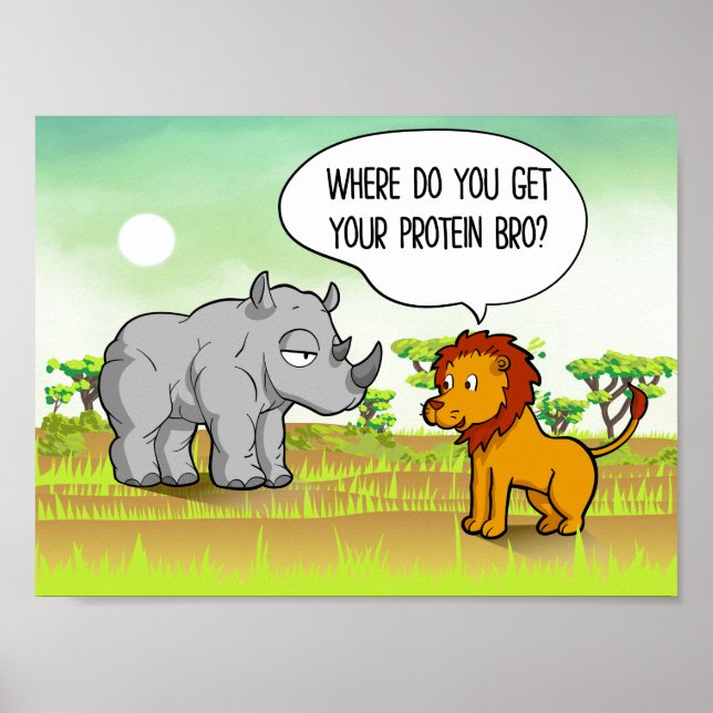 Vegan protein bro poster (Front)