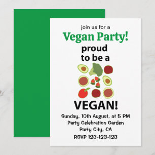 Vegan Proud To Be A Vegan Invitation