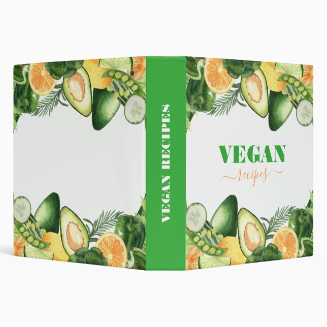 Vegan recipes Fresh produce frame Binder (Background)