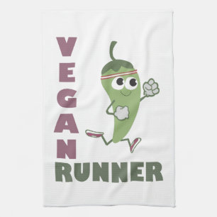 Vegan Runner - Running Pepper Kitchen Towel