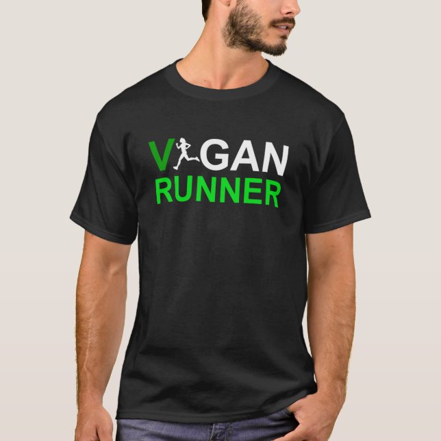 Vegan runner  vegan sport design   T-Shirt (Front)