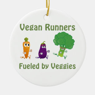 Vegan Runners - Fuelled By Veggies Ceramic Ornament