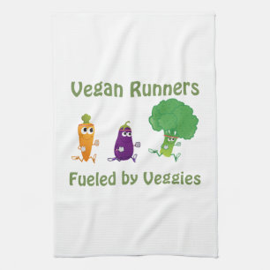 Vegan Runners - fuelled by Veggies Kitchen Towel