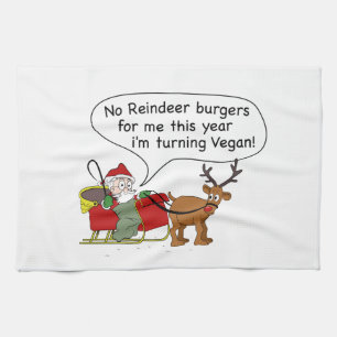 Vegan Santa Kitchen Towel