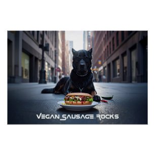 VEGAN SAUSAGE ROCKS - FUN POSTER