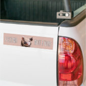 Vegan saying "Friend not food" cute piglet Bumper Sticker (On Truck)