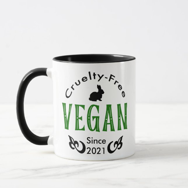 Vegan since [add your own date] mug (Left)