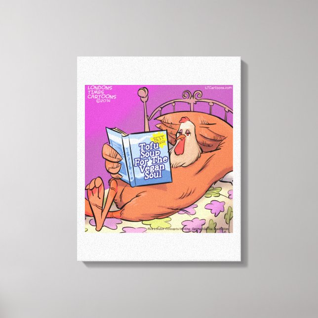 Vegan Soul Funny Canvas Print (Front)