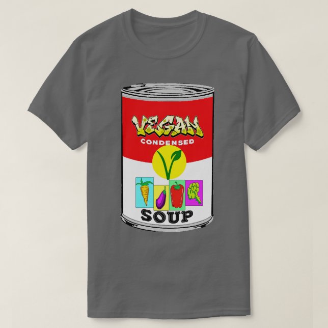 Vegan Soup Can 2 by LowEndGraphics T-Shirt (Design Front)