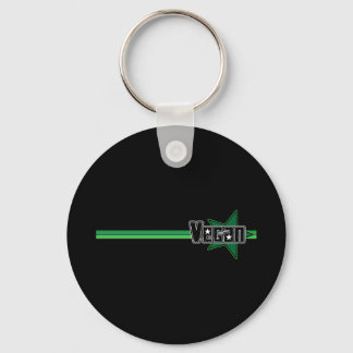 Vegan Star Black Keychain