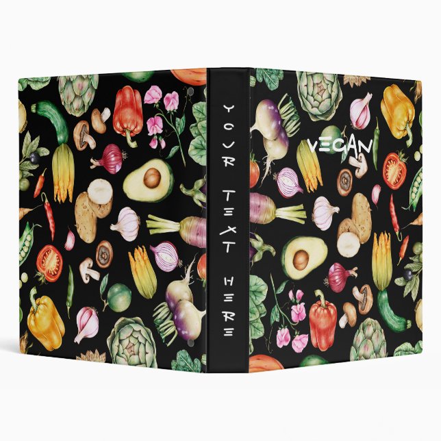 Vegan Statement Ethical Kind Living Vegetables Binder (Background)