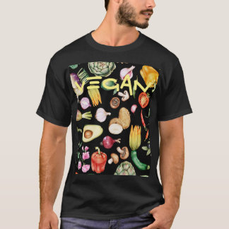 Vegan Statement Ethical Kind Living Vegetables T-Shirt
