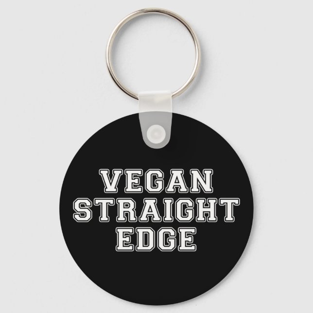 Vegan Straight Edge Keychain (Front)