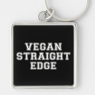 Vegan Straight Edge Keychain