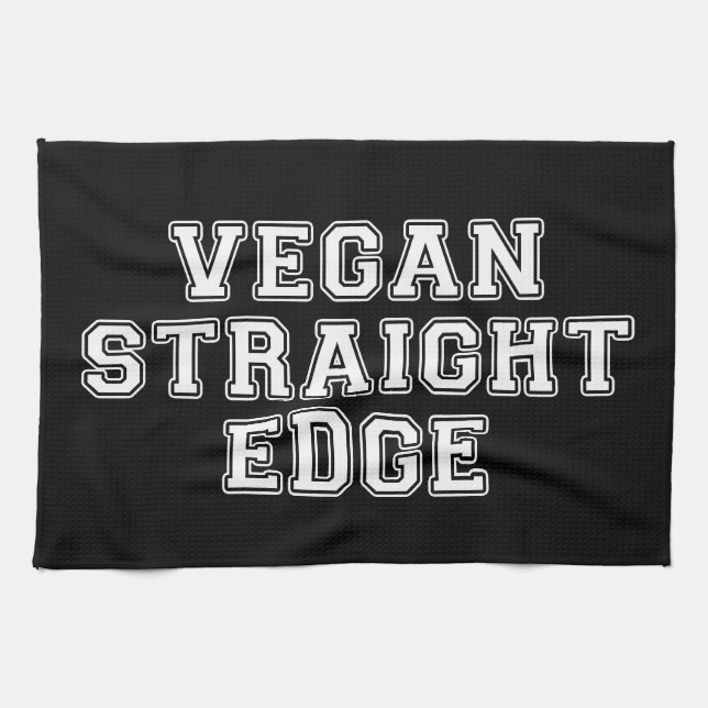 Vegan Straight Edge Kitchen Towel (Horizontal)