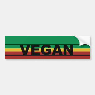 Vegan Stripes Bumper Sticker