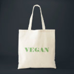 Vegan text design tote bag<br><div class="desc">Vegan simple,  minimalistic green text design.</div>