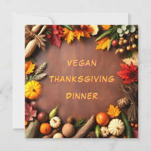 Vegan Thanksgiving Dinner Invitation