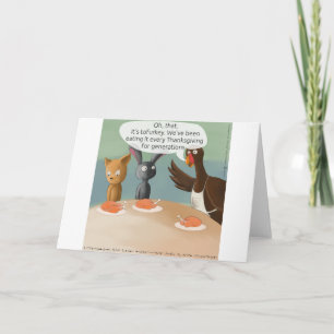 Vegan Thanksgiving Funny Holiday Card