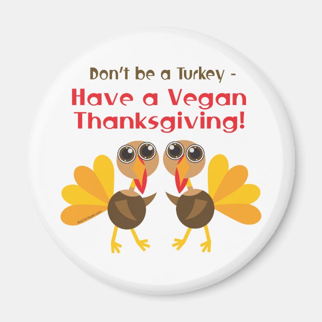 Vegan Thanksgiving Magnet (Front)